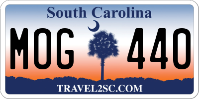 SC license plate MOG440