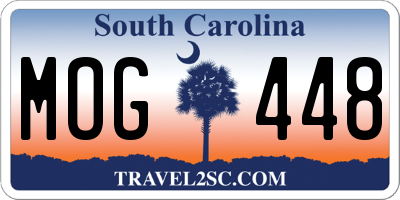 SC license plate MOG448