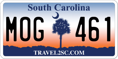 SC license plate MOG461