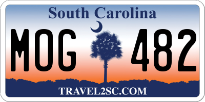 SC license plate MOG482