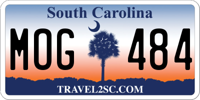 SC license plate MOG484