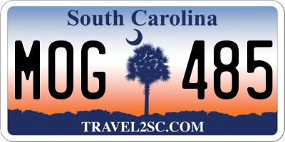SC license plate MOG485