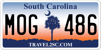 SC license plate MOG486