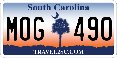 SC license plate MOG490