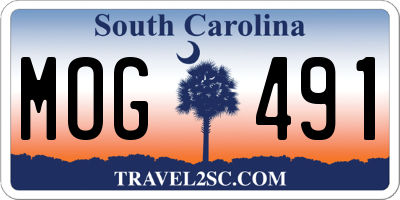 SC license plate MOG491