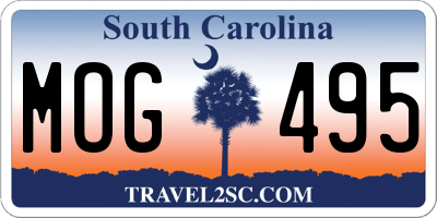 SC license plate MOG495