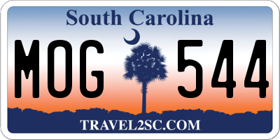 SC license plate MOG544