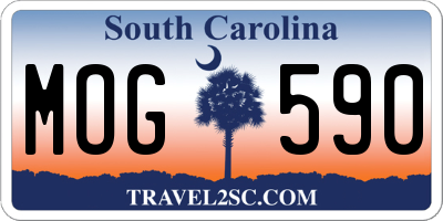 SC license plate MOG590