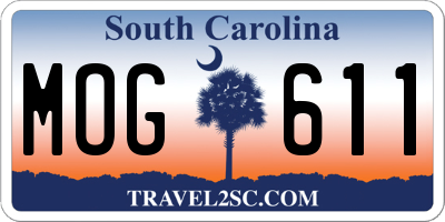 SC license plate MOG611