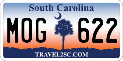SC license plate MOG622