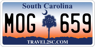 SC license plate MOG659