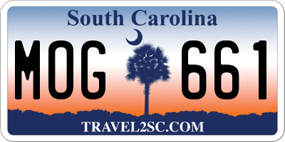 SC license plate MOG661