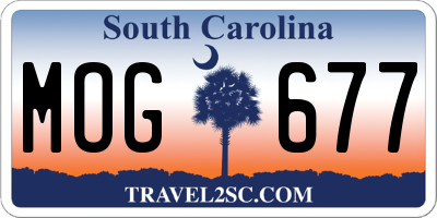 SC license plate MOG677