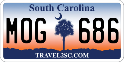 SC license plate MOG686