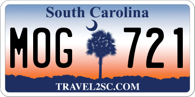 SC license plate MOG721