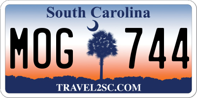 SC license plate MOG744