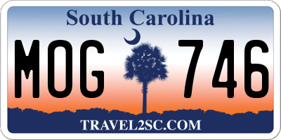 SC license plate MOG746