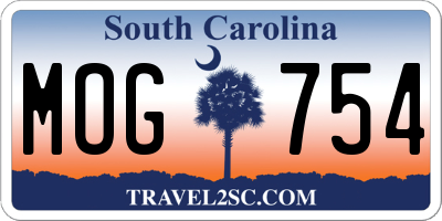 SC license plate MOG754