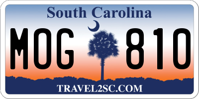 SC license plate MOG810