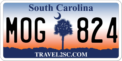 SC license plate MOG824