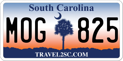 SC license plate MOG825
