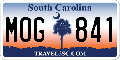 SC license plate MOG841