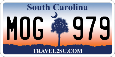 SC license plate MOG979