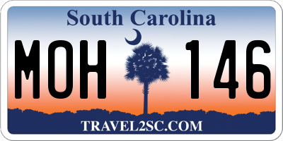 SC license plate MOH146