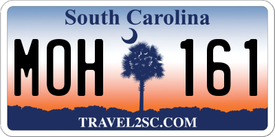 SC license plate MOH161