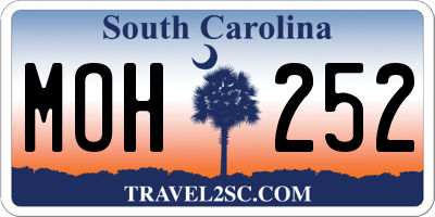 SC license plate MOH252