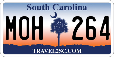 SC license plate MOH264