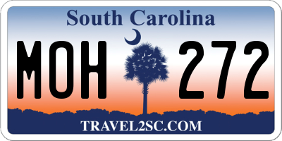 SC license plate MOH272
