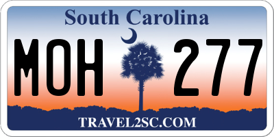SC license plate MOH277