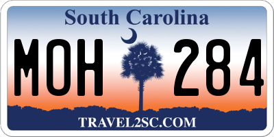 SC license plate MOH284