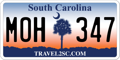 SC license plate MOH347