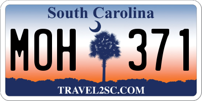 SC license plate MOH371