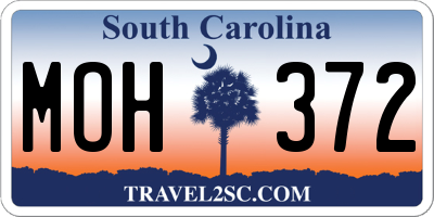 SC license plate MOH372