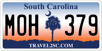 SC license plate MOH379
