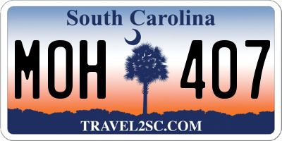 SC license plate MOH407
