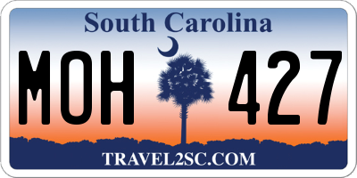 SC license plate MOH427