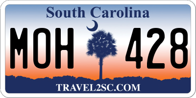 SC license plate MOH428