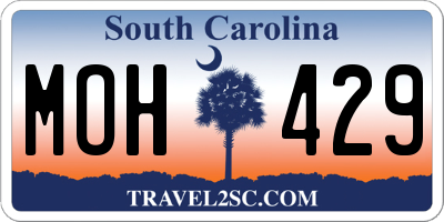 SC license plate MOH429