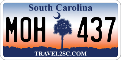 SC license plate MOH437