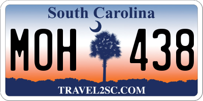 SC license plate MOH438