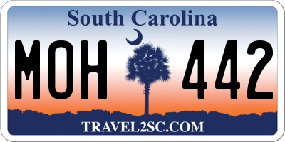 SC license plate MOH442