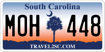 SC license plate MOH448