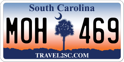 SC license plate MOH469