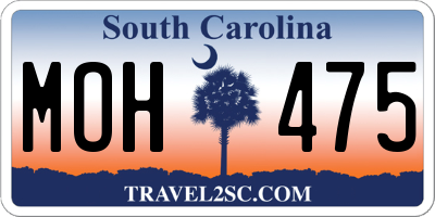 SC license plate MOH475