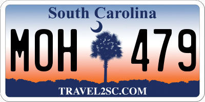 SC license plate MOH479