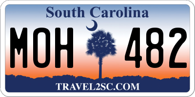 SC license plate MOH482
